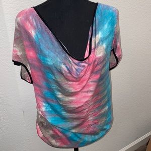 Zoe Couture Tie Dye Silk/Cashmere Blend Shirt